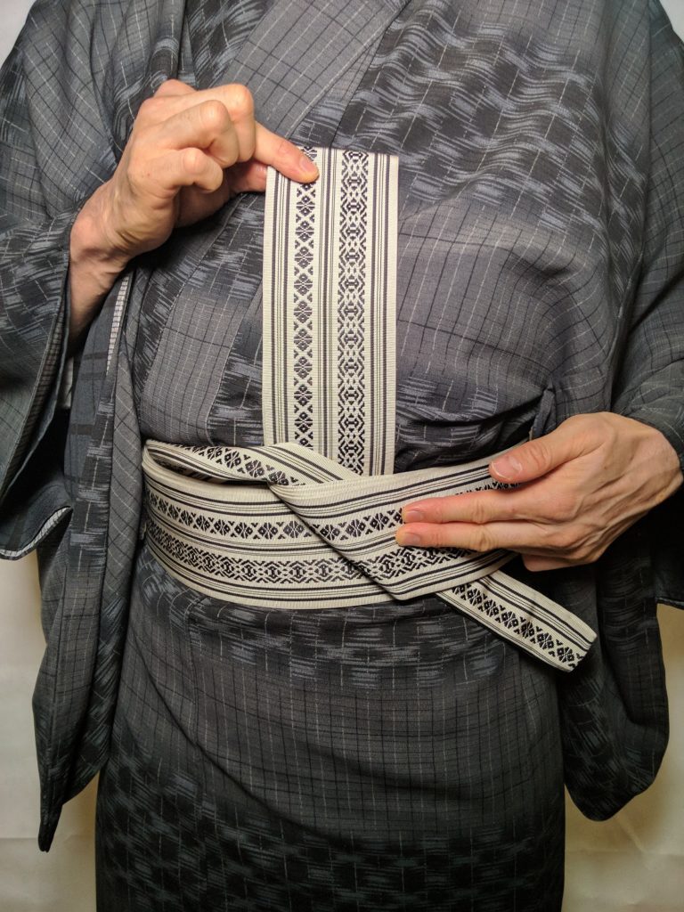 男の帯結び　和服着物